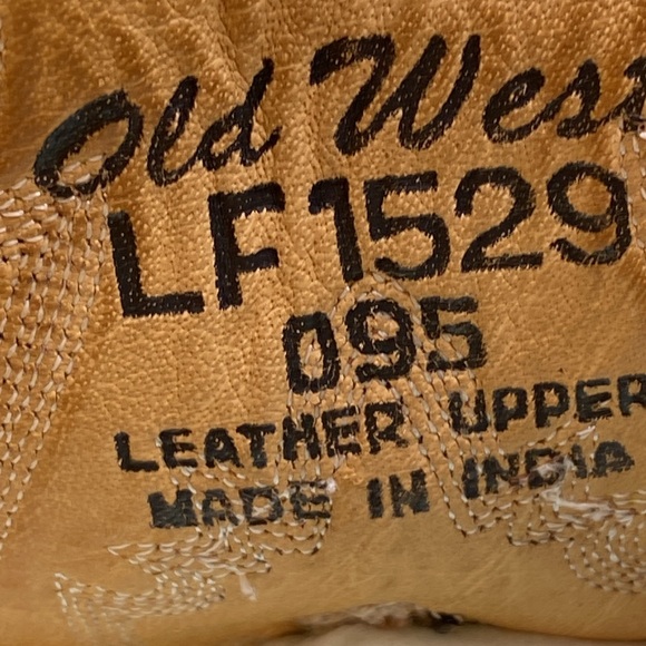 Brown Leather Cowboy Boots SZ 9.5 Mens - Picture 6 of 7